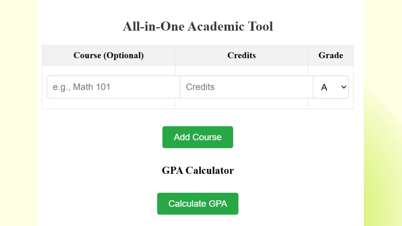 GPA Calculator